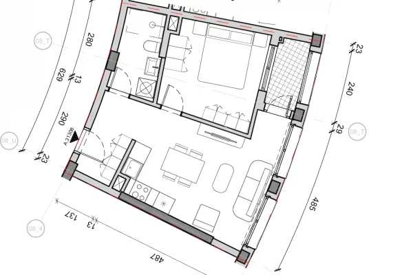 Appartamento in vendita a Tirana 1+1, Vuoto