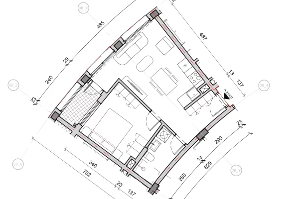 Appartamento in vendita a Tirana 1+1, Vuoto