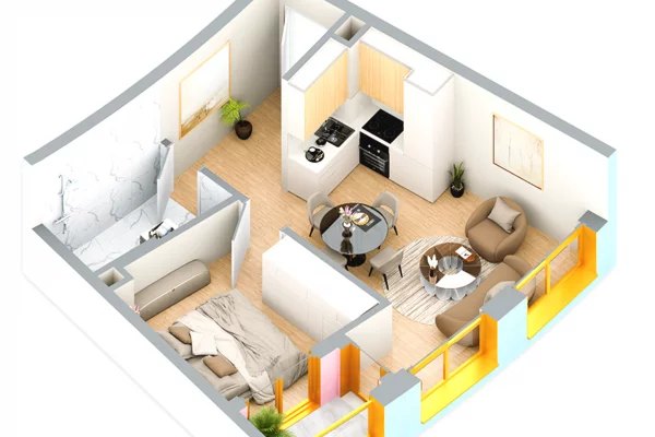 Appartamento in vendita a Tirana 1+1, Vuoto