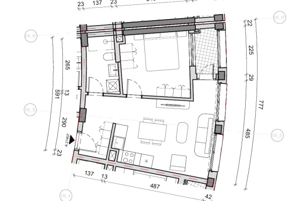 Appartamento in vendita a Tirana 1+1, Vuoto