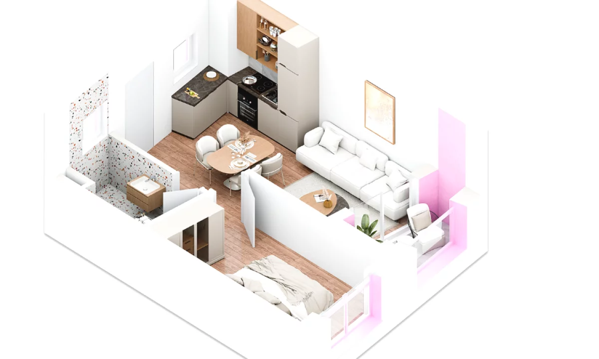 Appartamento in vendita a Tirana 1+1, Vuoto