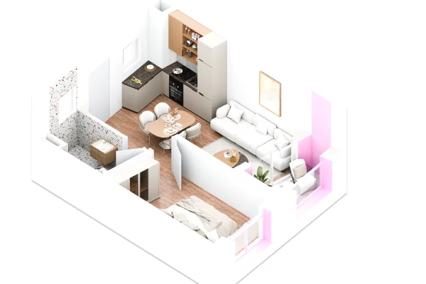 SHITET ME KREDI DERI NE 80% APARTAMENT 1+1 NE REZIDENCA NOKIA 117.000 Euro