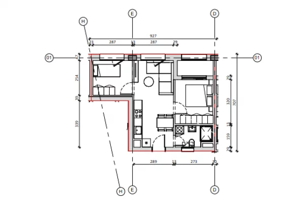 Shtepi ne shitje Apartament ne Tirane, 1+1, Mobilimi Bosh, pa mobiluar, Pagesa 126,000  Euro.