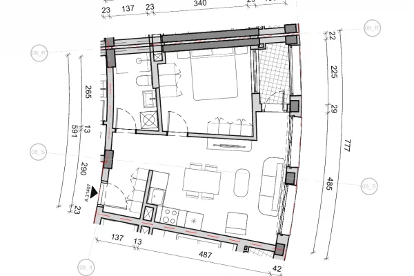 Apartment for sale in Tirana 1+1, Emty