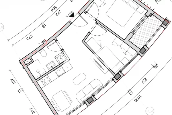 Apartment for sale in Tirana 1+1, Emty