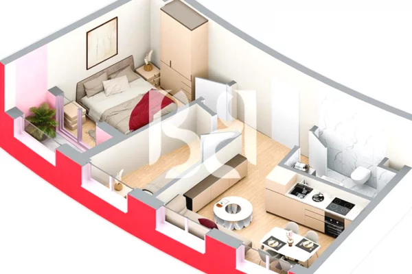 Apartment for sale in Tirana 2+1, Emty