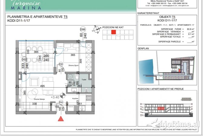 Shtepi ne shitje Apartament ne Durres, 2+1, Mobilimi Bosh, pa mobiluar, Pagesa 147,000  Euro.