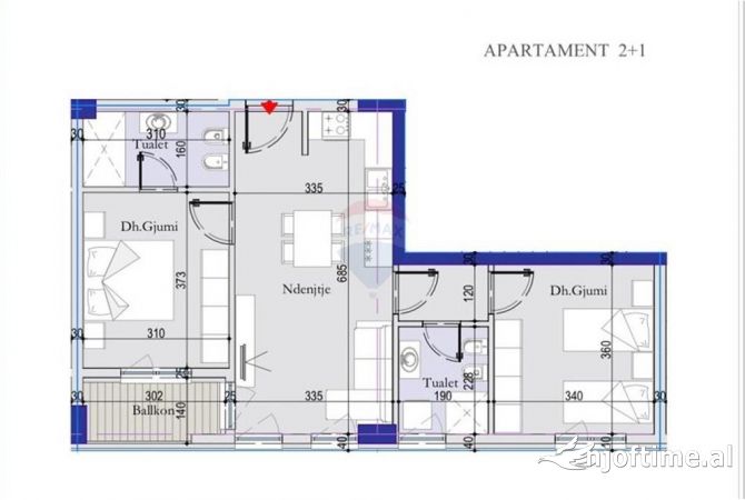 Shtepi ne shitje 2+1 ne Tirane - 112,620 Euro