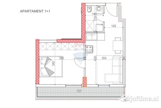 Shtepi ne shitje 1+1 ne Tirane - 55,230 Euro