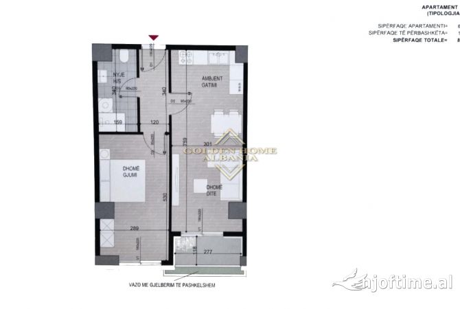 House for Sale 1+1 in Tirana - 108,500 Euro