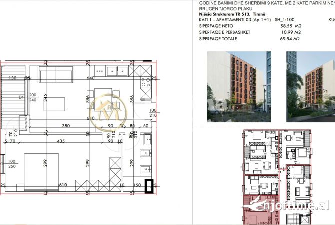 Shtepi ne shitje 1+1 ne Tirane - 116,000 Euro