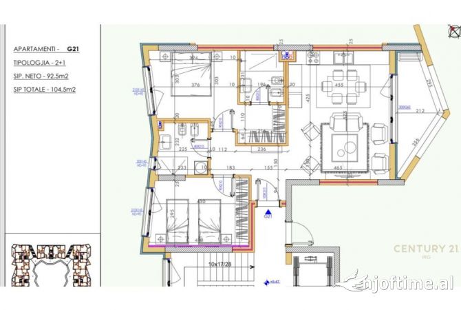 River Residence, Apartament 2+1+2 i Pershtatshem per Zyra!