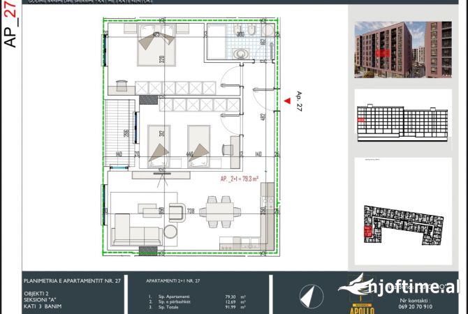 Shtepi ne shitje 2+1 ne Tirane - 80,000 Euro