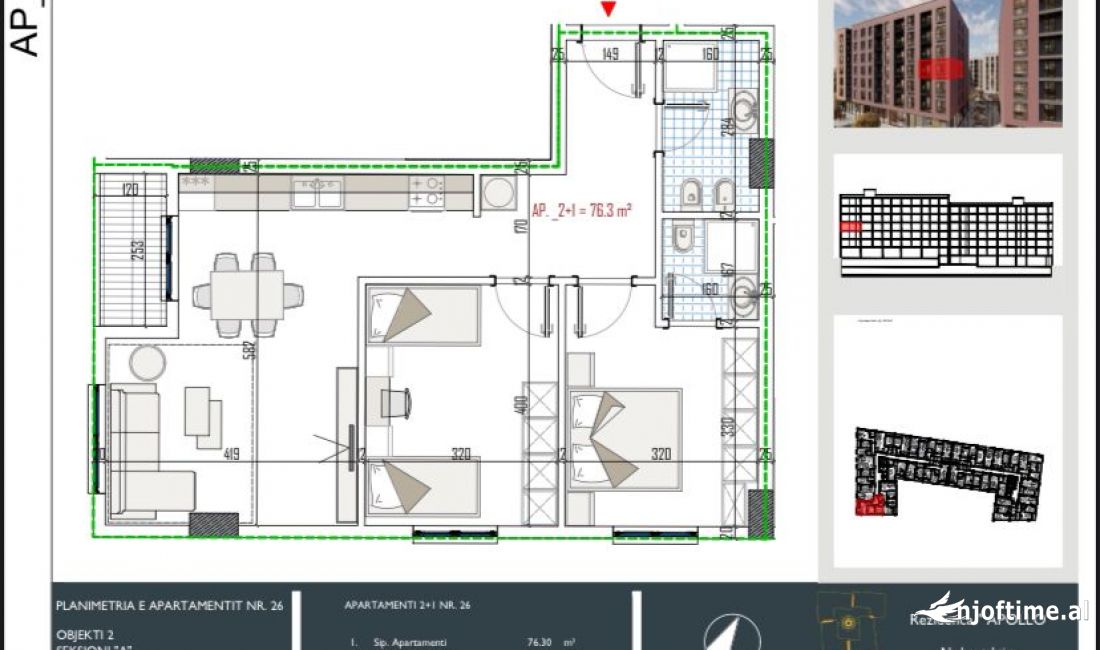 Shtepi ne shitje Apartament ne Tirane, 2+1, Mobilimi Bosh, pa mobiluar, Pagesa 84,000  Euro.