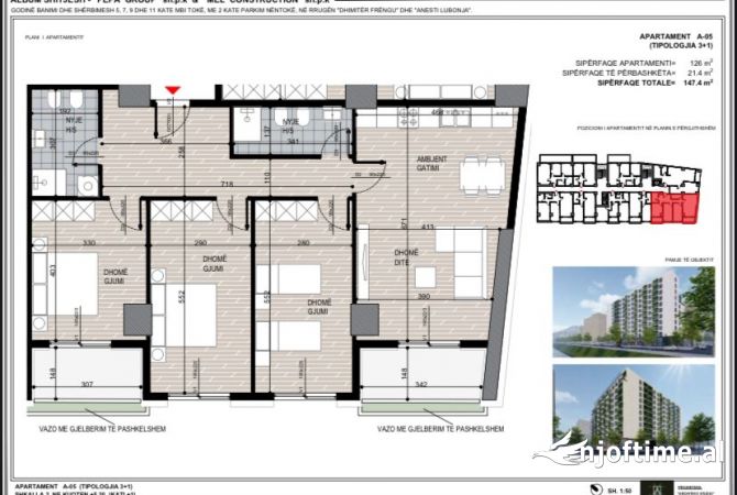Shtepi ne shitje 3+1 ne Tirane - 199,000 Euro