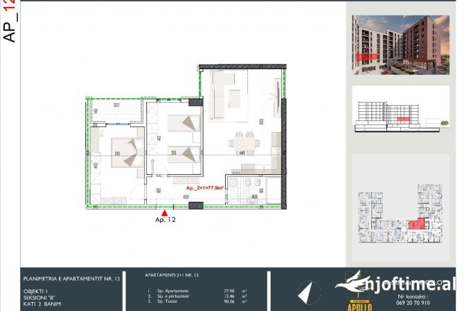 Shtepi ne shitje 2+1 ne Tirane - 86,000 Euro