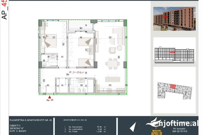 Shtepi ne shitje 2+1 ne Tirane - 107,000 Euro