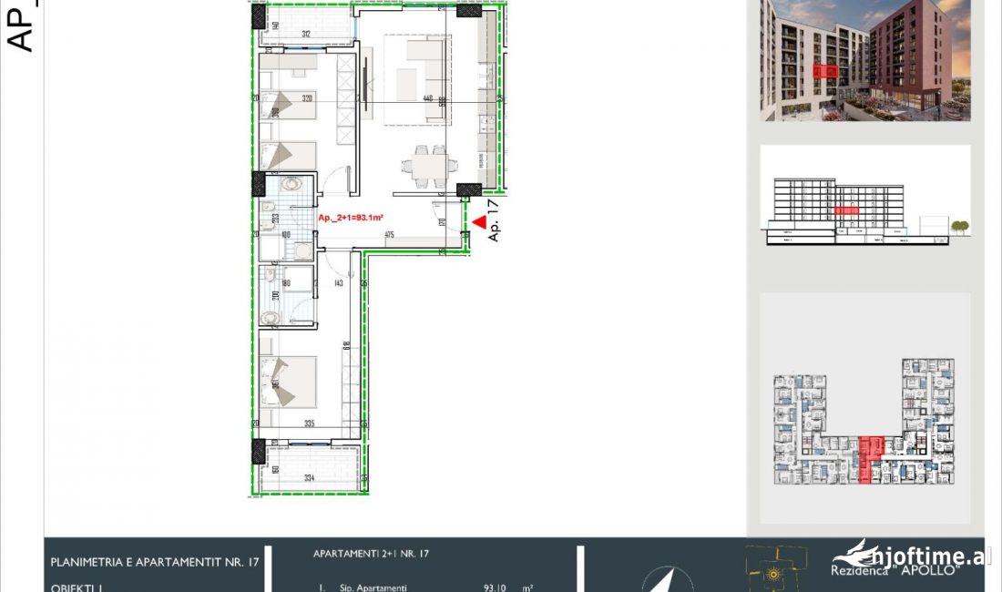 Shtepi ne shitje Apartament ne Tirane, 2+1, Mobilimi Bosh, pa mobiluar, Pagesa 102,600  Euro.