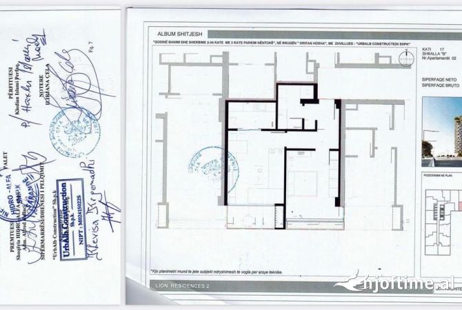 Shitet apartament 1+1 ne zonen e Zogut te zi.