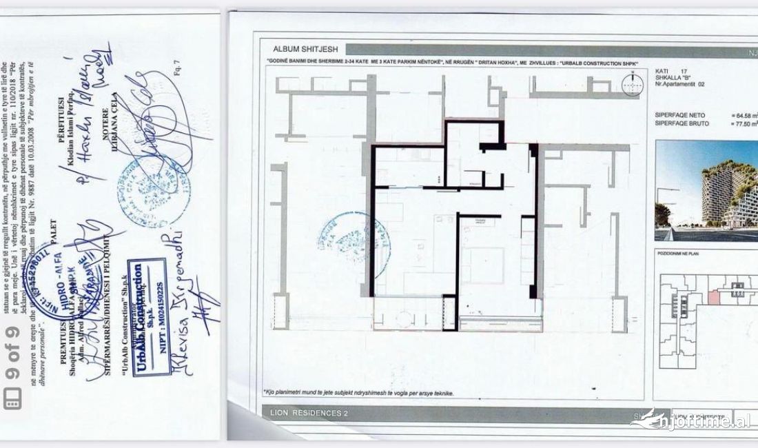Shtepi ne shitje Apartament ne Tirane, 1+1, Mobilimi Bosh, pa mobiluar, Pagesa 139,500  Euro.