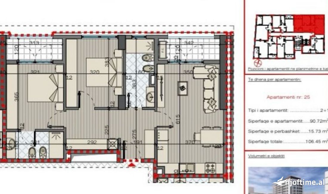 Shtepi ne shitje Apartament ne Tirane, 2+1, Mobilimi E mobiluar, Pagesa 175,000  Euro.
