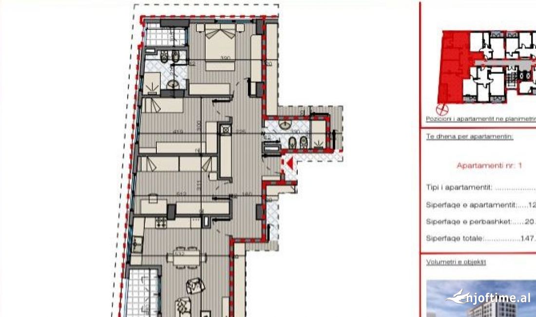 Shtepi ne shitje Apartament ne Tirane, 3+1, Mobilimi E mobiluar, Pagesa 170,000  Euro.