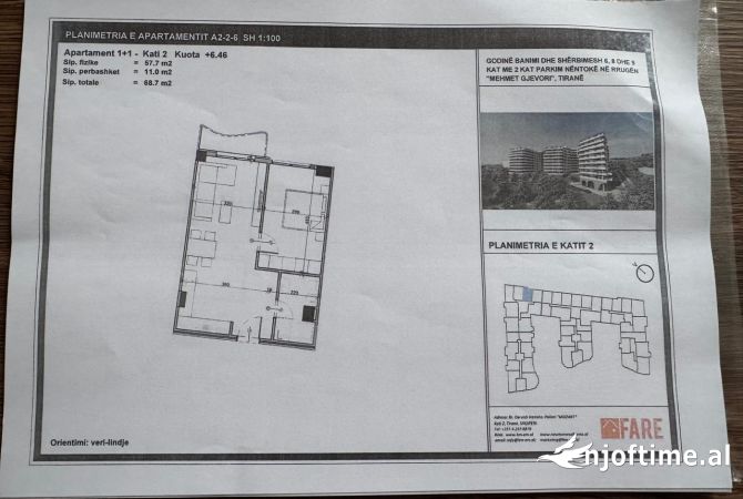 Shtepi ne shitje 1+1 ne Tirane - 68,700 Euro