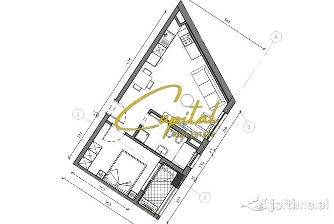 Shtepi ne shitje 1+1 ne Tirane - 90,000 Euro