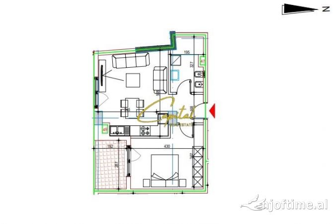 Shtepi ne shitje 1+1 ne Tirane - 179,000 Euro