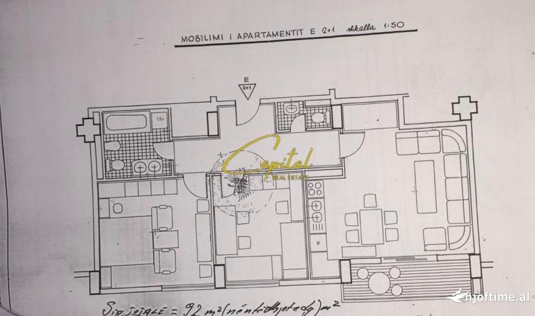 Shtepi ne shitje Apartament ne Tirane, 2+1, Mobilimi Bosh, pa mobiluar, Pagesa 248,000  Euro.