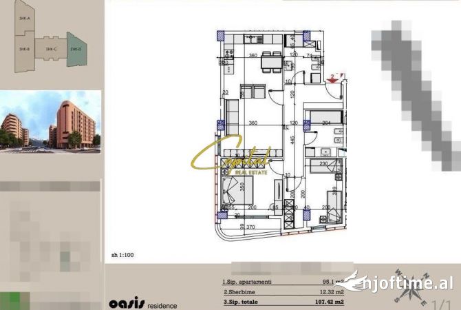 Shtepi ne shitje 2+1 ne Tirane - 172,000 Euro