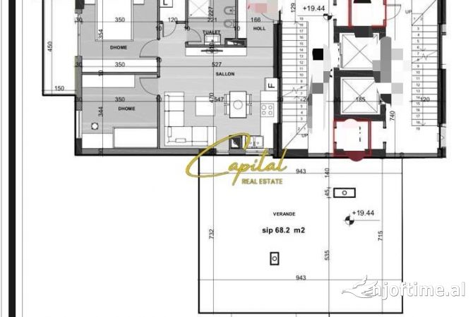 Shtepi ne shitje Apartament ne Tirane, 2+1, Mobilimi E mobiluar, Pagesa 280,000  Euro.