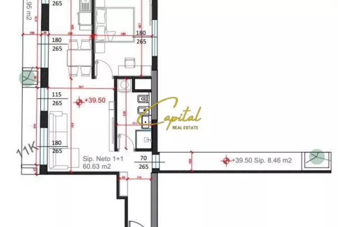 Shtepi ne shitje 1+1 ne Tirane - 135,000 Euro