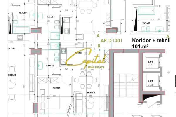 House for Sale 1+1 in Tirana - 34,400,000 Leke