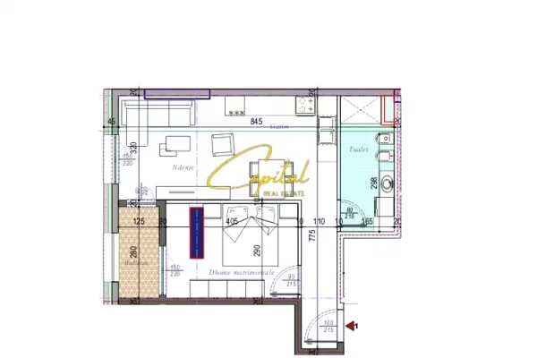 House for Sale 1+1 in Tirana - 82,000 Euro