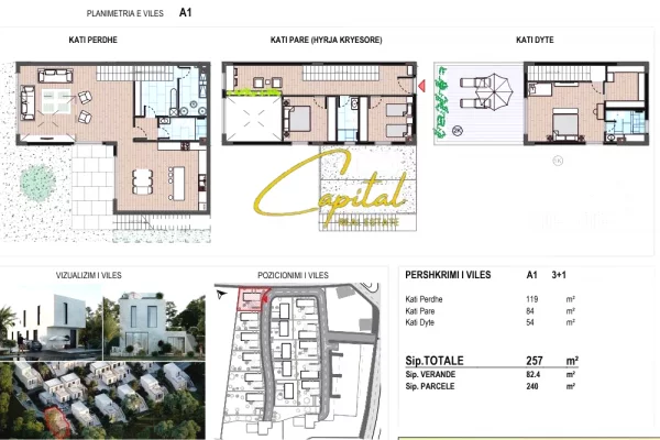 Shtepi ne shitje 3+1 ne Tirane - 510,000 Euro