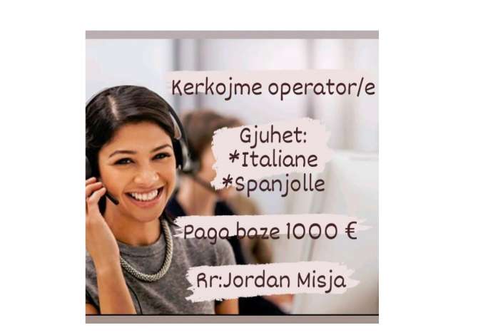 Njoftime Pune Agjent Telefonik ne gjuhet spanjolle dhe italiane