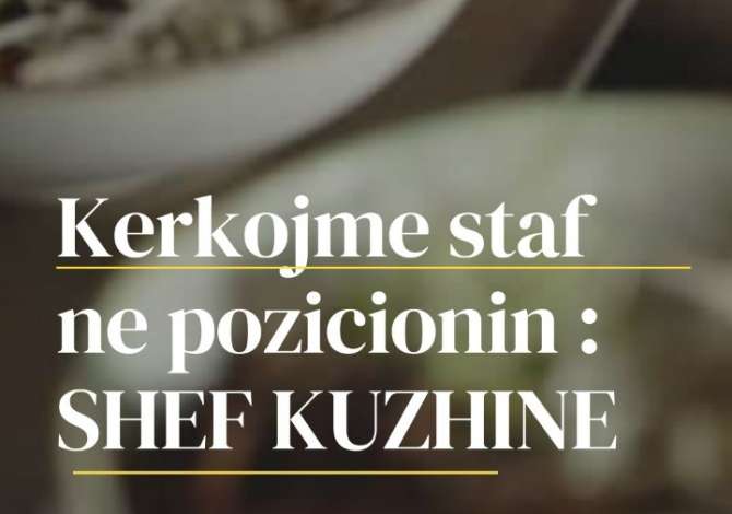Job Offers Shef Kuzhine 