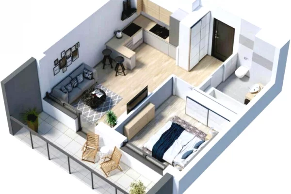 House for Sale 1+1 in Tirana - 98,000 Euro