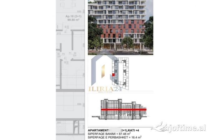 Shtepi ne shitje Apartament ne Tirane, 2+1, Mobilimi Bosh, pa mobiluar, Pagesa 140,130  Euro.