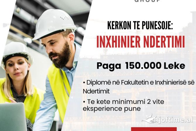 Njoftime Pune Inxhinier Ndertimi