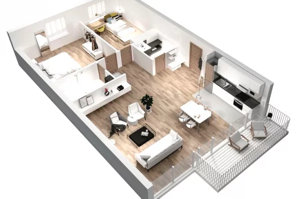 House for Sale 2+1 in Tirana - 123,000 Euro