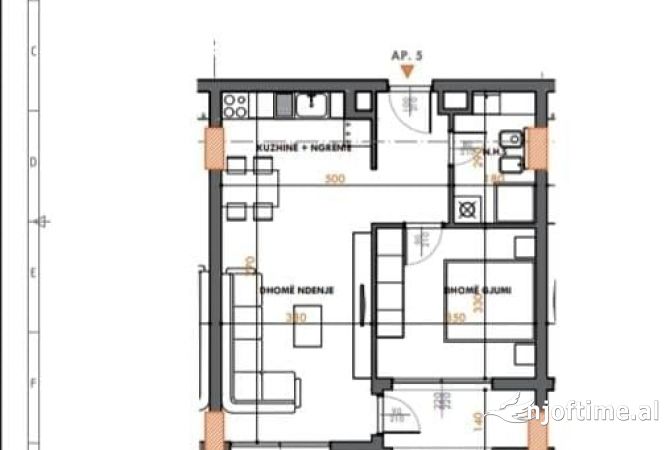 Shtepi ne shitje 1+1 ne Tirane - 92,610 Euro