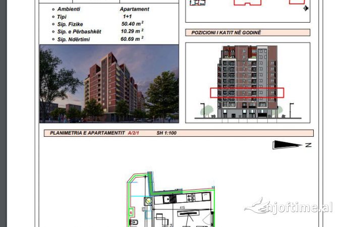 Shtepi ne shitje 1+1 ne Tirane - 170,000 Euro