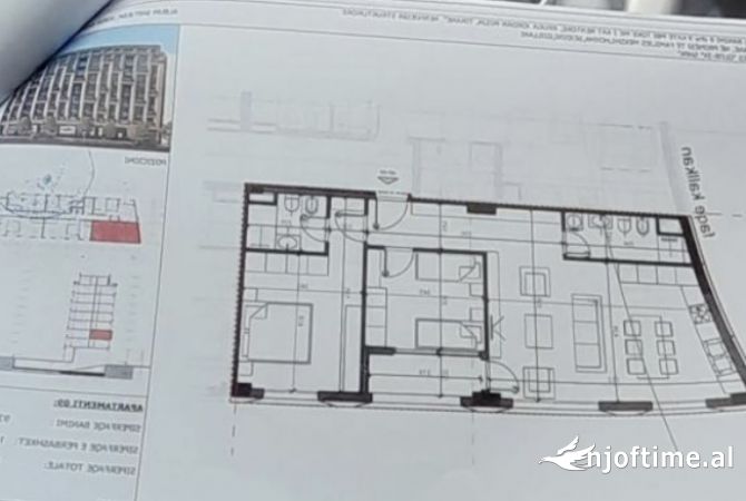 Shtepi ne shitje Apartament ne Tirane, 2+1, Mobilimi Bosh, pa mobiluar, Pagesa 165,000  Euro.