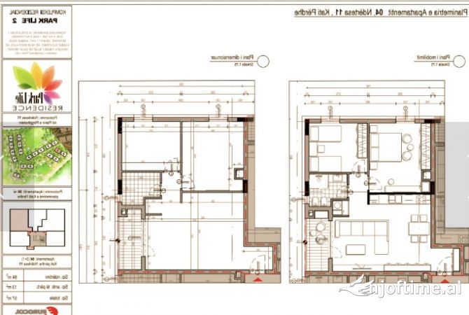 Shtepi me qera Apartament ne Tirane, 2+1, Mobilimi Bosh, pa mobiluar, Pagesa 1,850  Euro.