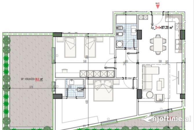 Shitet Apartament 2+1 ne Paskuqan