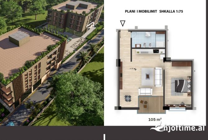 Shtepi ne shitje 1+1 ne Vlore - 167,500 Euro