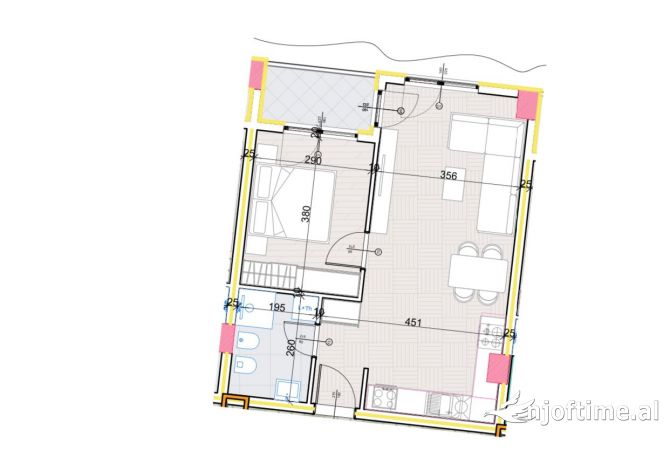 Shtepi ne shitje 1+1 ne Tirane - 69,000 Euro
