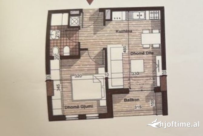 Shtepi ne shitje 1+1 ne Tirane - 63,000 Euro